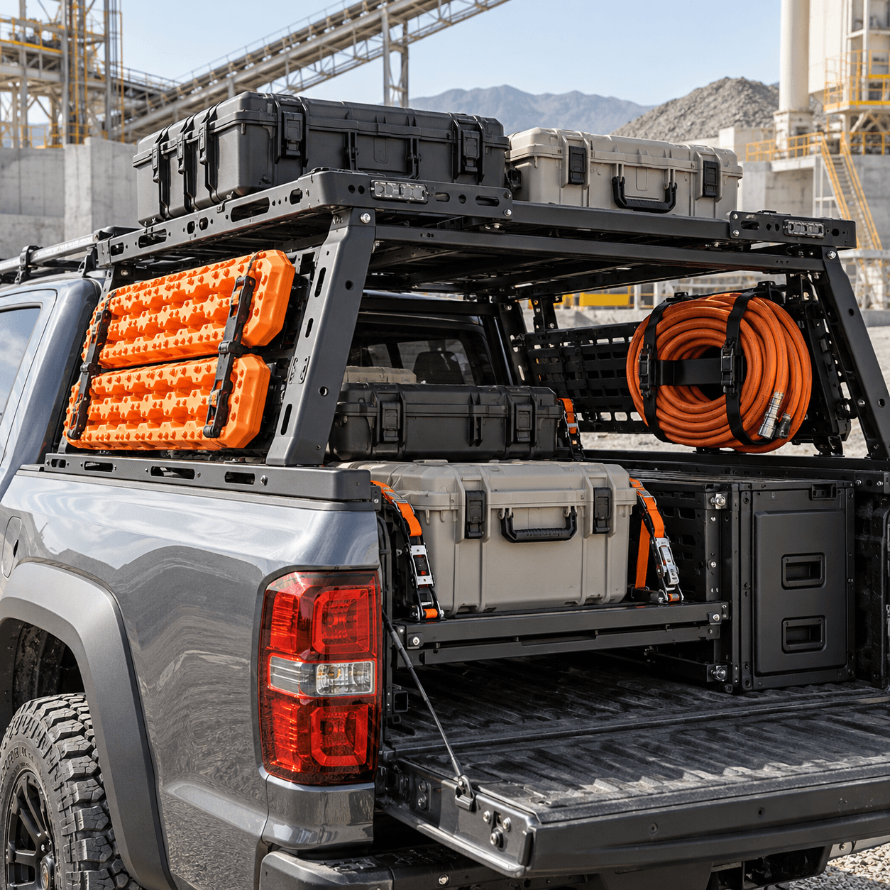 Equipamiento organizado para vehículo de trabajo